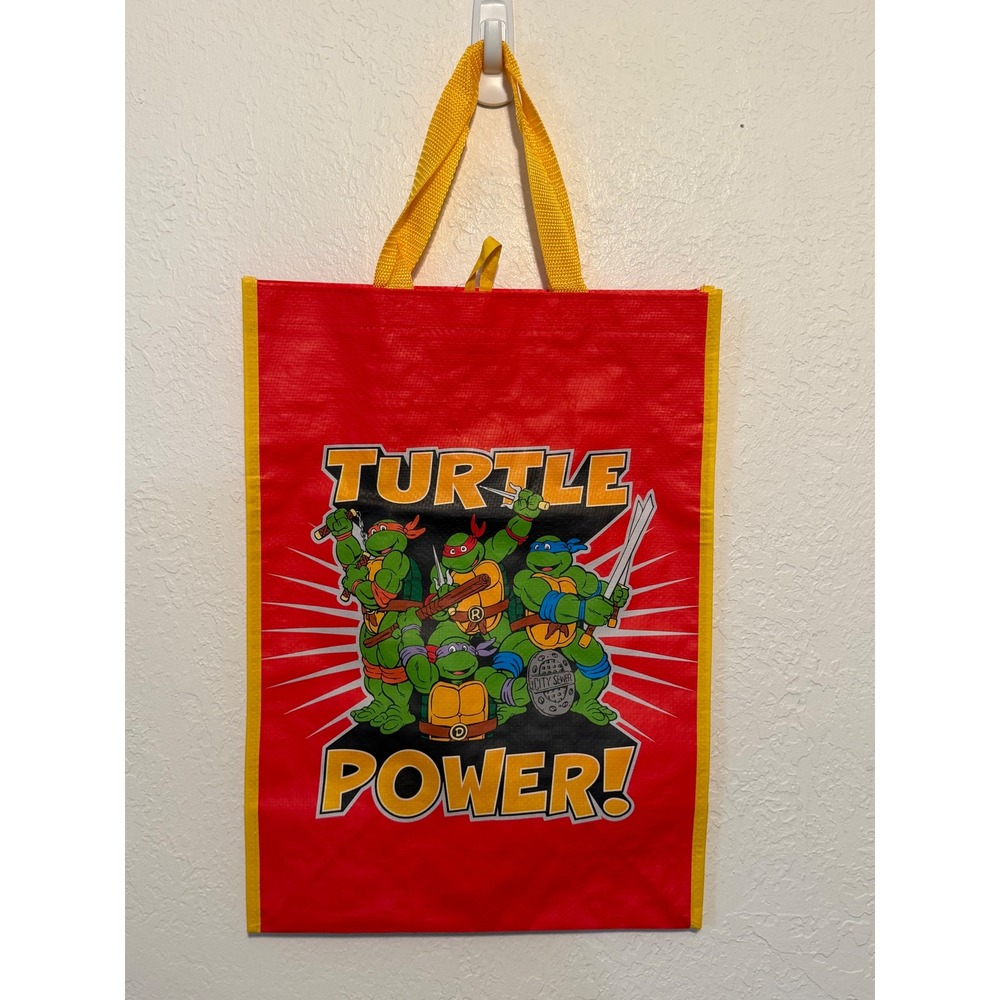 Teenage Mutant Ninja Turtles Reusable Shopping Bag Red Turtle Power TMNT Tote